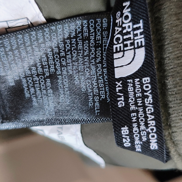 The North Face Olive and Dark Green Snow Pants. It Has 4 Small Holes. See Pictur - Picture 15 of 16